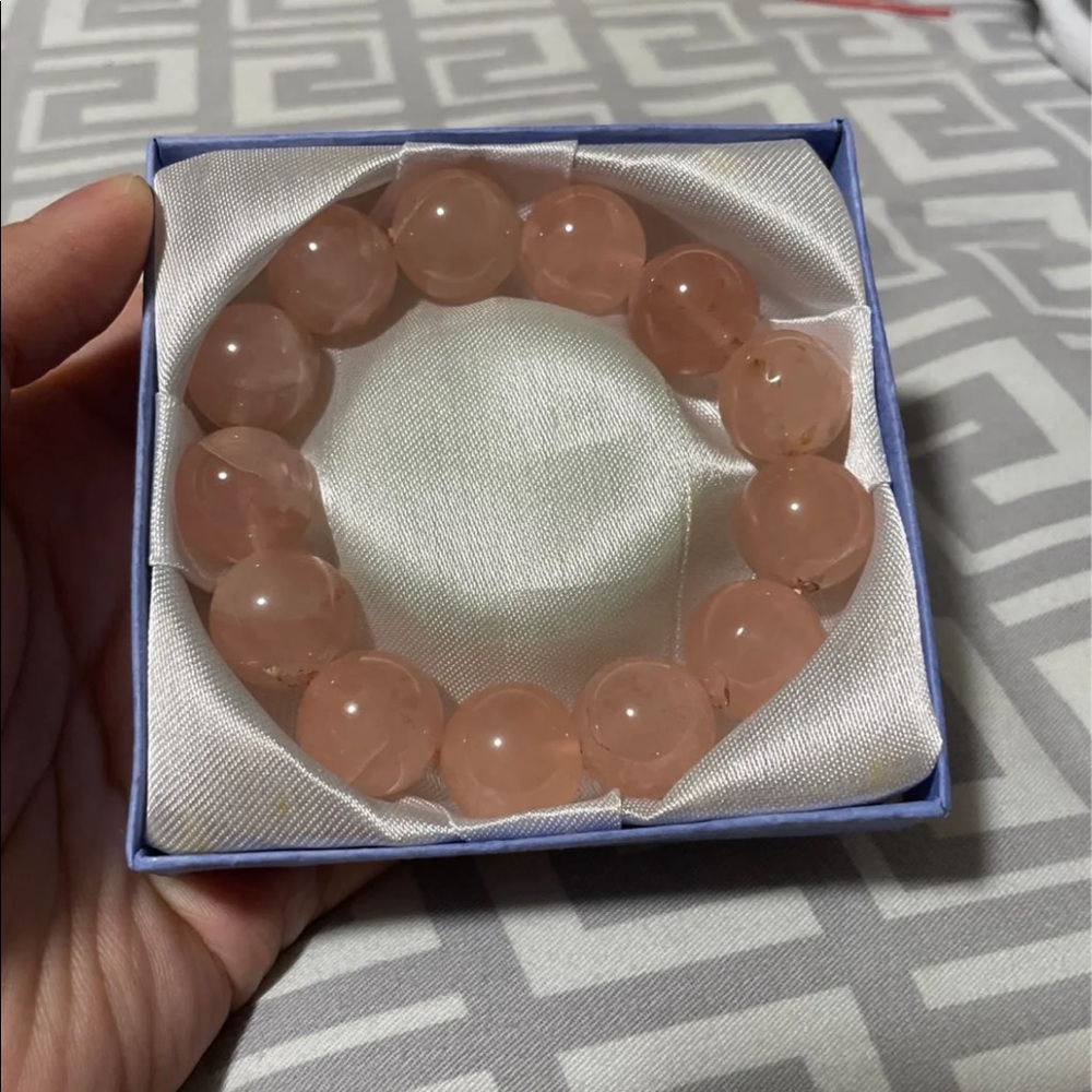 pink crystal ball bracelet